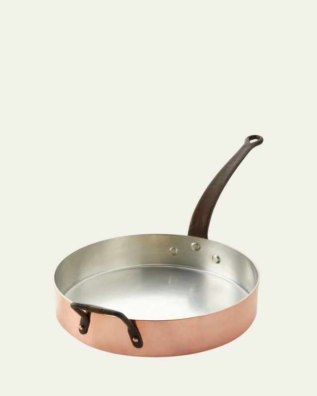 Solid Copper Silver-Lined Saute Pan